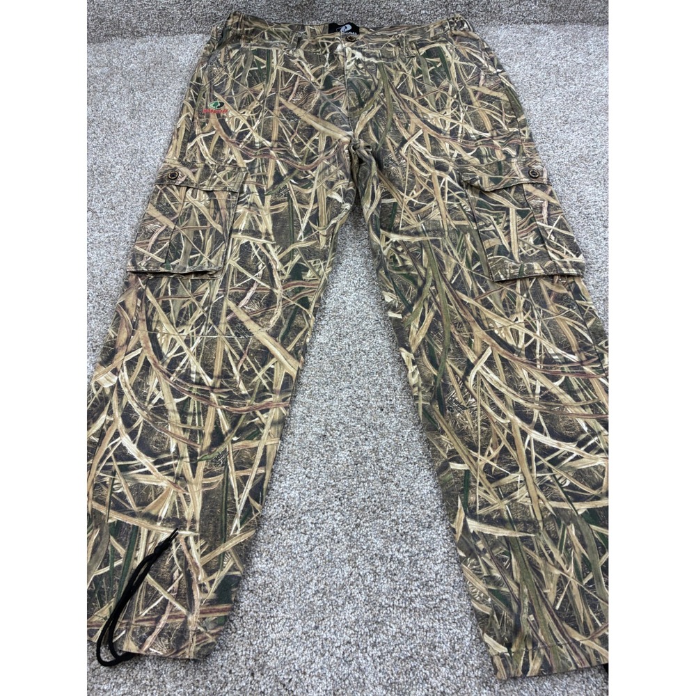 Mossy Oak Shadow Grass Blades Camo Cargo Pants Mens Large 36-38 Hunting #0877